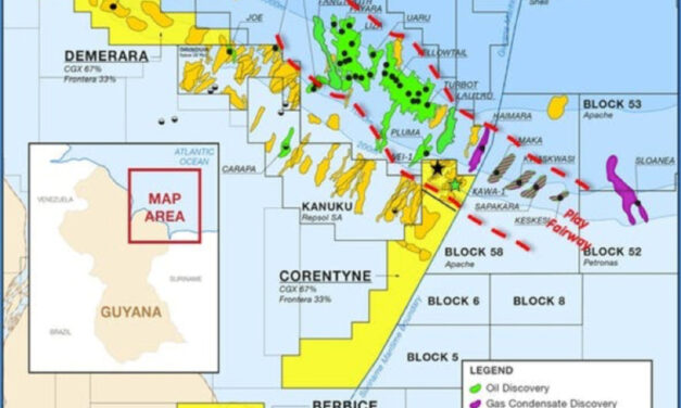 El pozo Kawa-1 descubrió petróleo en Guyana