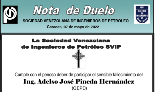 Falleció el Ingeniero Adelso Pineda