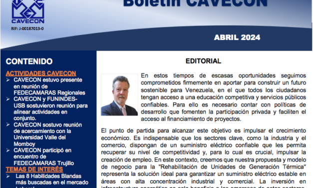 Boletín CAVECON | Enero – Abril 2024