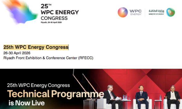 25th WPC Energy Congress | Abr 26-30 | Riyadh, Saudi Arabia